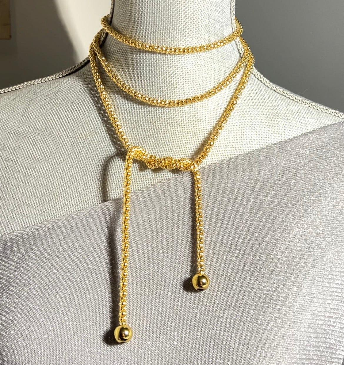 Gold Lariat Necklace