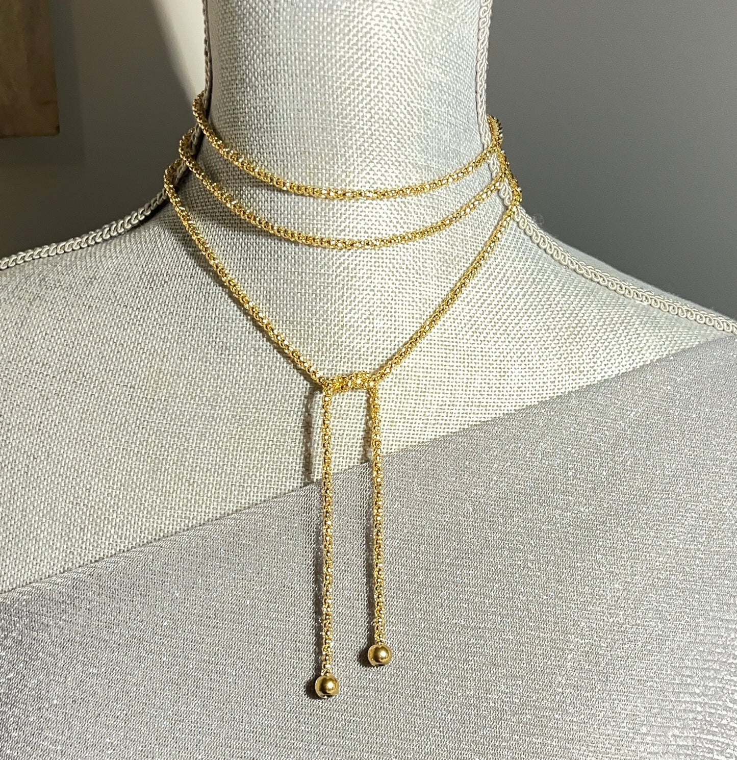 Gold Lariat Necklace