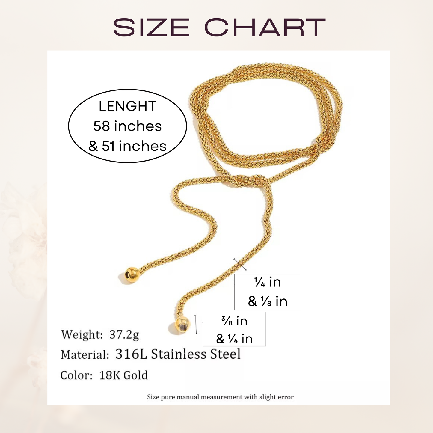 Gold Lariat Necklace